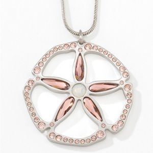 Touchstone Crystal by Swarovski Organic Sand Dollar Necklace BNIB